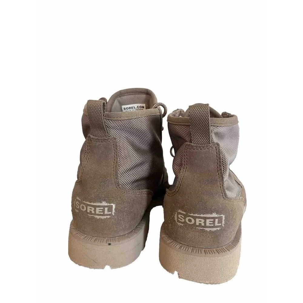 SOREL Caribou Mod Chukka Boots Mens Suede & Nylon Rain Boot Waterproof 8.5 Fungi
